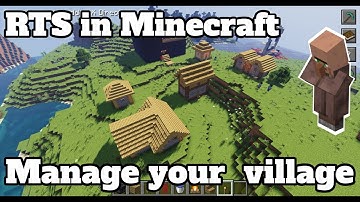 Built a Castle and a small village in front of it with my Real-Time Strategy Minecraft mod