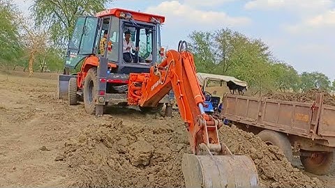 JCB 3dx Backhoe Loading Mud in Tractor | Sonalika 445RX | Mahindra YUVO 575di | Fully Loaded |#jcb