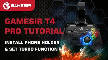 GameSir T4 pro Tutorial | Install phone holder & Set Turbo Function