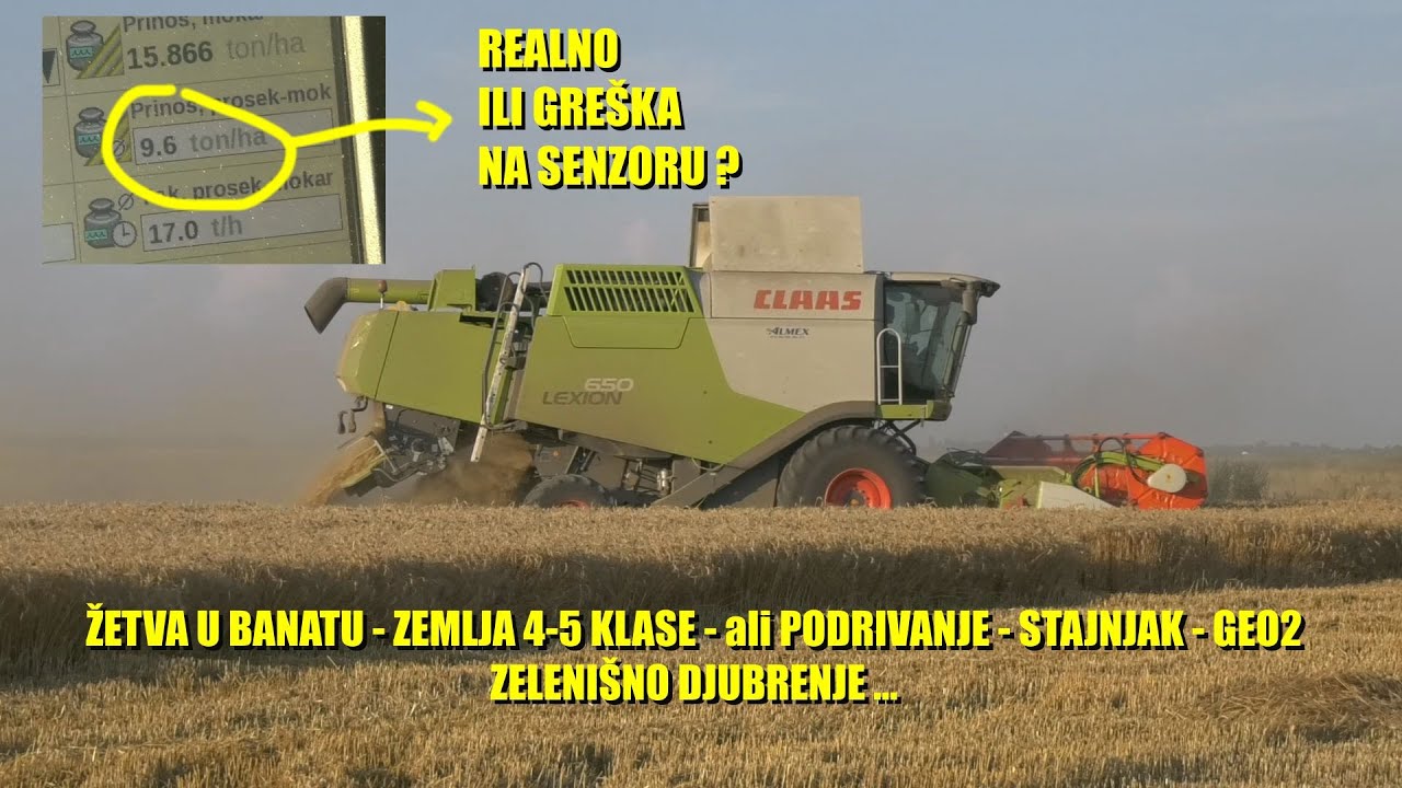 ŽETVA -Da li je ovo PRINOS u BANATU ili je SENZOR pogrešio- stajnjak   podrivanje -geo2 -ZELENA MASA
