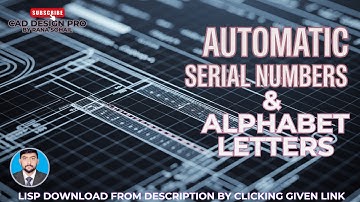 How to Automatically Mark Number or Alphabet Text in AutoCAD Using LISP#cadsoftware #autocad