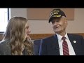 97yearold veteran meets girl who wrote thank you letter