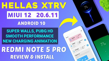 MIUI 12 Hellas XTRV 20.6.11 Port For Redmi Note 5 Pro | New Charging Animation, Smooth, PUBG HD