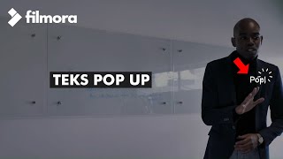 Cara Membuat Teks Muncul Pop Up  Filmora X Tutorial