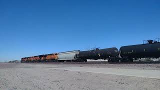WB BNSF Ethanol Train Feat Duo Rear DPUs In Daggett Ca! #bigbossrailfanner