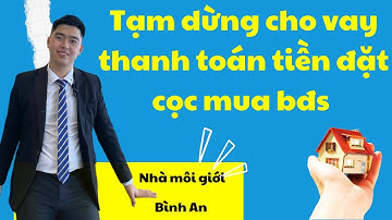 TẠM DỪNG CHO VAY THANH TOÁN TIỀN ĐẶT CỌC MUA BẤT ĐỘNG SẢN I Hỗ trợ tư vấn 24/7