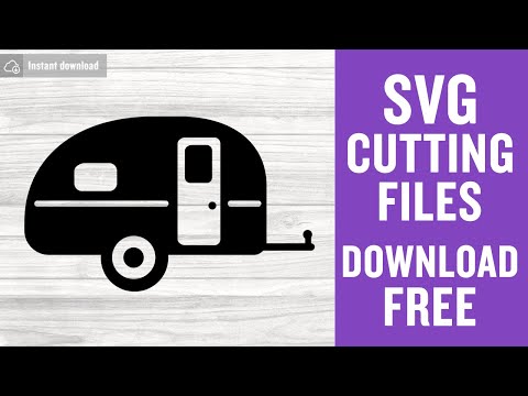 Travel Trailer Svg Free Cutting Files for Silhouette Instant Download