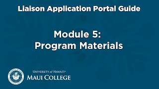 UHMC Liaison Application Guide - Module 5 Net Worth