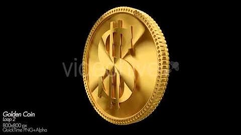 Motion Graphics - Golden Coin (Loop 2) | VideoHive