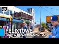 Exploring felixstowe beach  town  suffolk walking tour 2021
