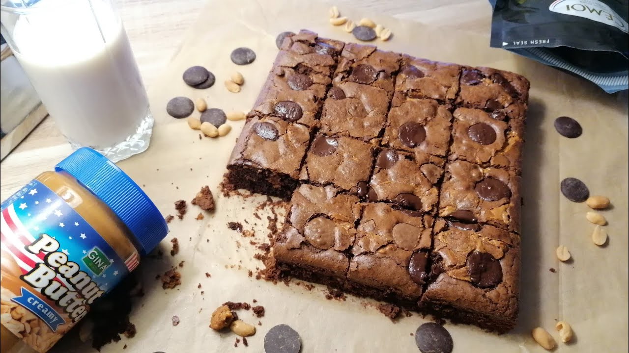 Brownie chocolat beurre de cacahouète/un brownie fondant et moelleux à souhait