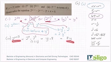 Indices Examples 9 Leaving Cert Higher Level Maths