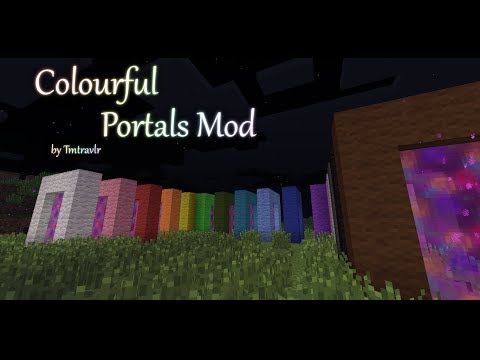 Minecraft Mods Episode #1 | The Colorful Portals | ( Teleport to Anywhere)