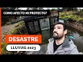 Fuertes lluvias chile agosto 2023  desborde de ro perquilauquen y estragos en el proyecto