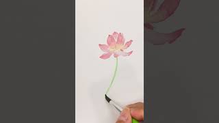 Athlete Statistics paint a watercolor lotus flower  #watercolor #painting #shortsvideo  #lotus