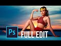 Photoshop 2020 Full Portrait Tutorial (Skin Retouching & Skin Tone Color Grading)