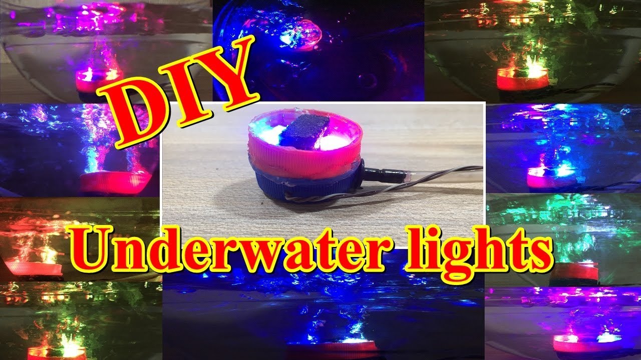 how to make multi color air bubble aquarium light diy underwater