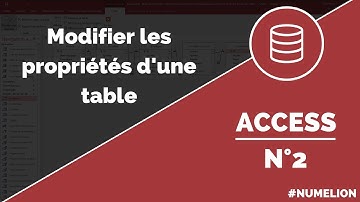 Tutoriel et cours Access n° 2 : Modifier une table