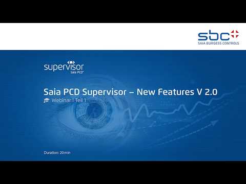 Saia PCD Supervisor 2.0 - neue Funktionen [Teil 1]