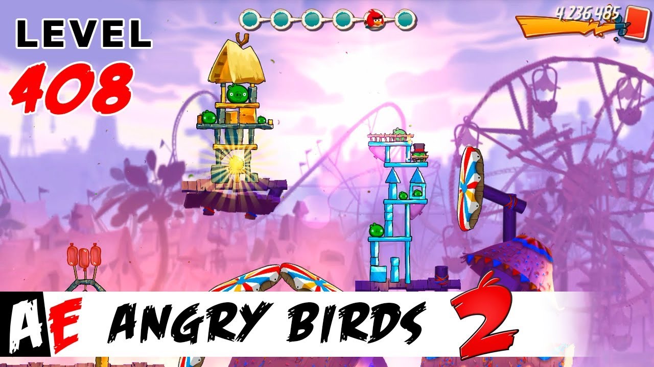 Angry Birds. Уровень 408. Игра уровень 408