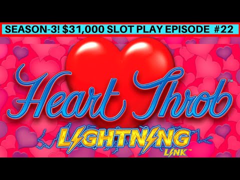 Lighting Link Hearth Throb Slot BIG WIN & Lighting CASH High Stakes Live Play |Season 3| EPISODE #22