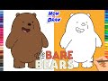 GRIZZLY THE BEAR | How to draw and coloring We Bare Bears Baby