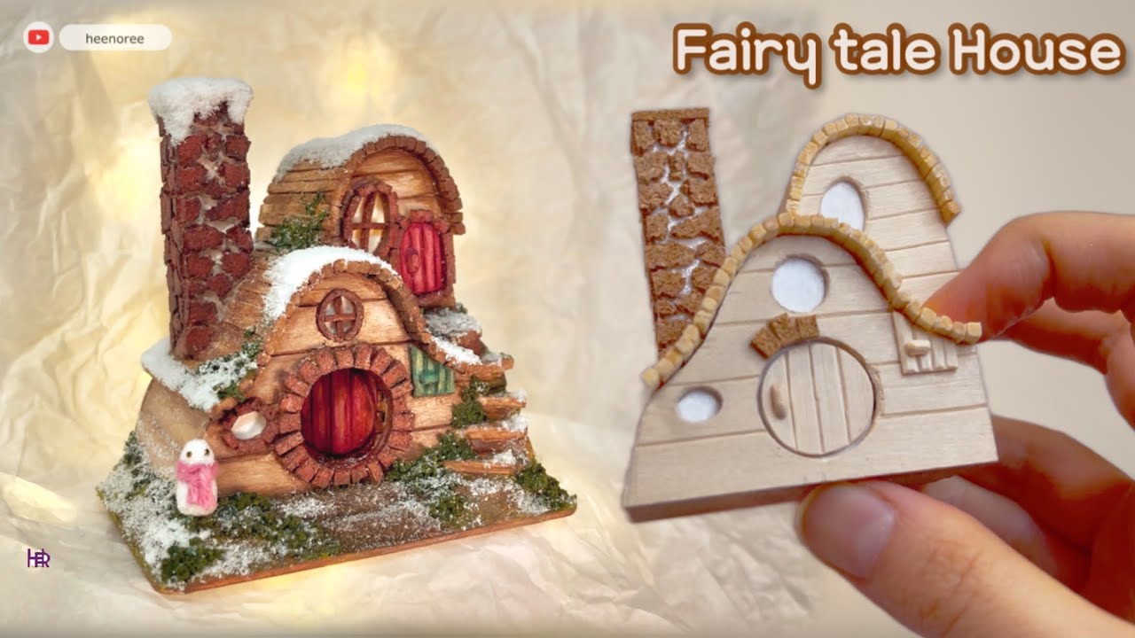 [full video] miniature Fairy tale house in winter🏡 