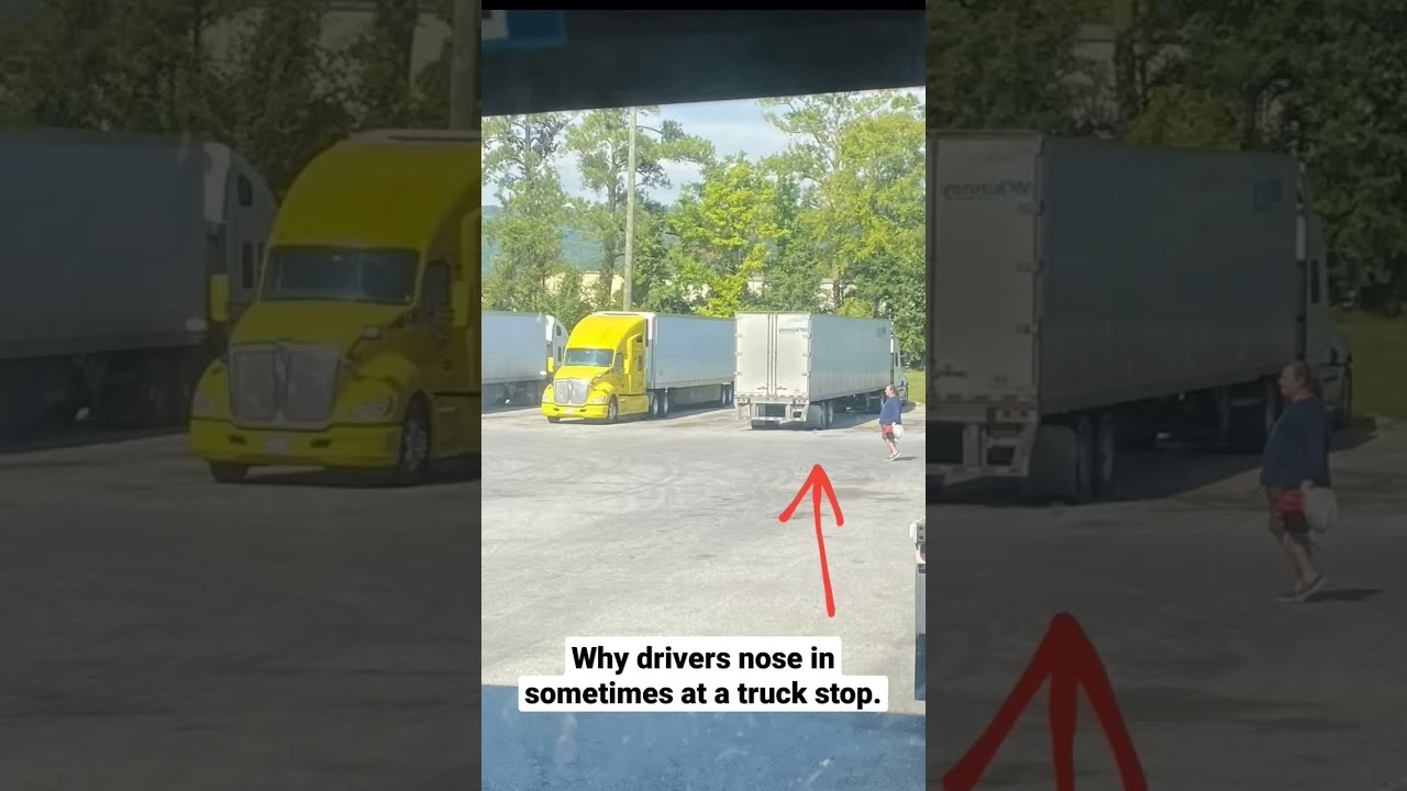Why Drivers Park Like This At Truck Stops 