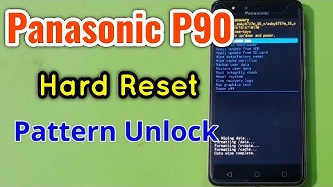 Panasonic P90 Hard Reset or Pattern Unlock Easy Trick With Keys