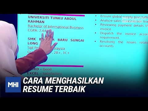 Video: Rahsia resume yang berjaya