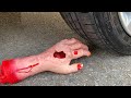 Experiment Car vs Hand Halloween | Crushing crunchy & soft things by car | Test Ex
