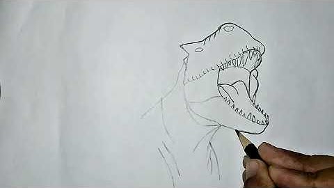 How to Draw T-REX Dinosaur - Easy T-Rex Face Sketch for Beginners - Step by Step Tutorial