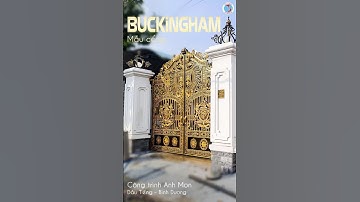 Mẫu cổng nhôm đúc Buckingham lắp cho công trình Anh Mon tại Dầu Tiếng, Bình Dương #congnhomduc