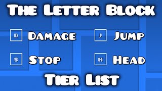 The Letter block Tier List | Geometry Dash