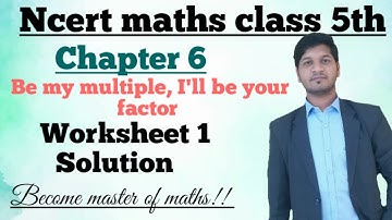 Worksheet 1 chapter 6 solution | be my multiple i