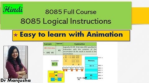 8085 Logical Instructions with examples in Hindi