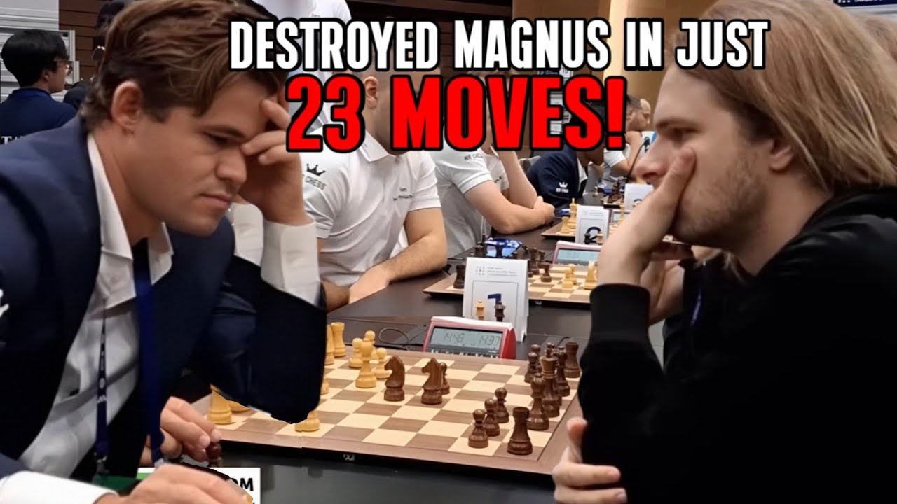 Richard Rappot Comes Late and Destroys Magnus Carlsen in Just 23 Moves!