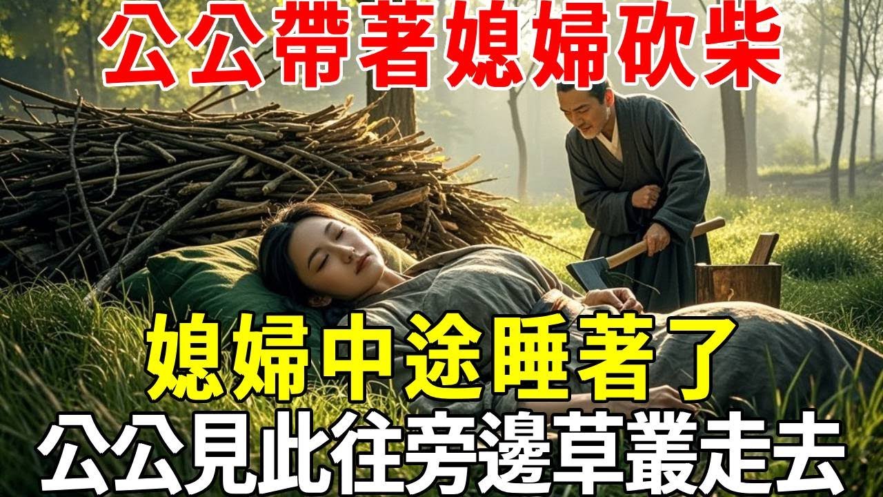 公公帶著媳婦砍柴,媳婦中途睡著了,公公見此往旁邊草叢走去#蝴蝶飛飛 #民間故事 #奇聞趣事 #古代小說#懸疑#老年情感 - YouTube