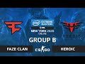 CS:GO - Heroic vs. FaZe Clan [Mirage] Map 1 - IEM New York 2020 - Group B - EU