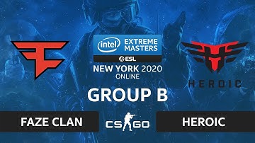CS:GO - Heroic vs. FaZe Clan [Mirage] Map 1 - IEM New York 2020 - Group B - EU