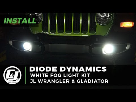 2018-2020 Jeep JL/Gladiator Install | Diode Dynamics White SAE SS3 Sport  Driving Fog Lights - YouTube