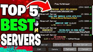 5 BEST MINECRAFT SERVERS to join in 26.1 (Bedrock/Java)