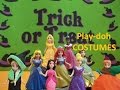 Halloween Costumes Queen Elsa Princess Anna  4 Trick or Treat Play-doh Surprise Disney Frozen Toys