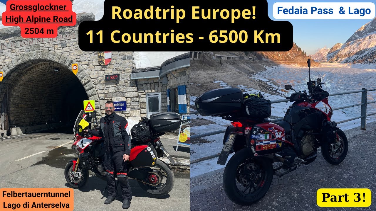 Roadtrip Europe!11 Countries - 6500 Km!Part 3! Austria(Grossglockner)-Italy(Dolomites)(Passo & Lago)