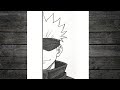 رسم غوجو ساتورو خطوة بخطوة بقلم رصاص 7 دقائق احترافية لـ Jujutsu Kaisen 