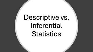 Descriptive vs. Inferential Statistics