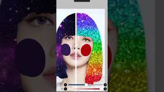 Choose One Galaxy Or Gitter 💛💙💜💚❤ Hair On Lisa 😍 Blackpink # Edit screenshot 4