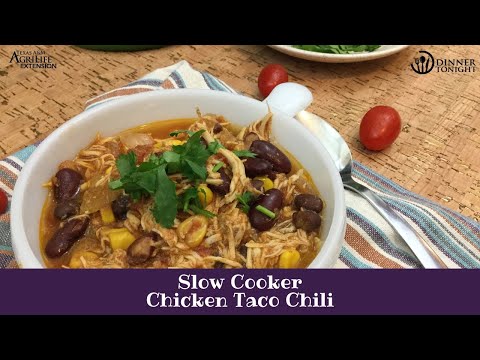 Slow Cooker Chicken Taco Chili