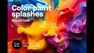 Color paint splash Stock Graphics Download