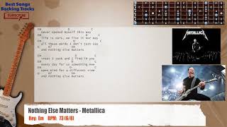 🎸 Nothing Else Matters - Metallica Guitar Backing Track with chords and lyrics chords